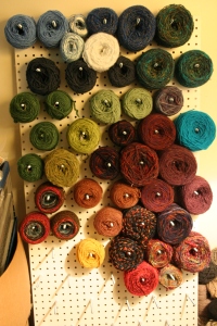 wall of yarn so far